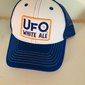 UFO white ale blue mesh baseball cap hat